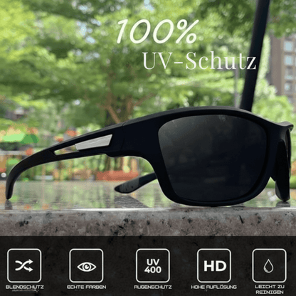 POLARSPORTX Pro - Lunettes de soleil polarisées de sport avec protection UV400 pour l'extérieur et le quotidien