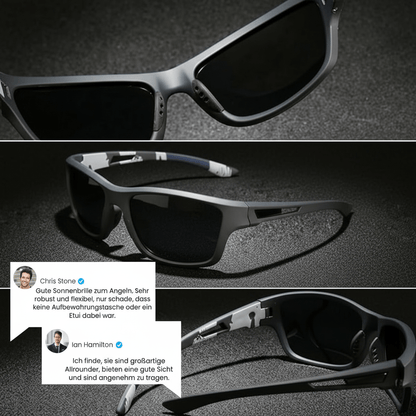 POLARSPORTX Pro - Lunettes de soleil polarisées de sport avec protection UV400 pour l'extérieur et le quotidien