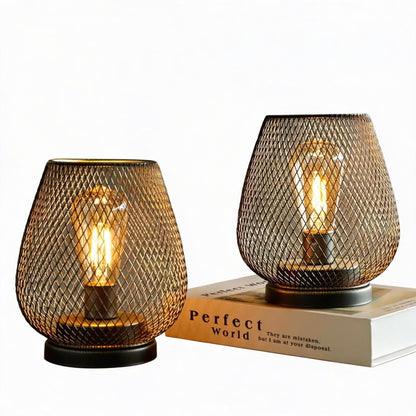 METALORA – Farol LED inalámbrico con diseño industrial de rejilla