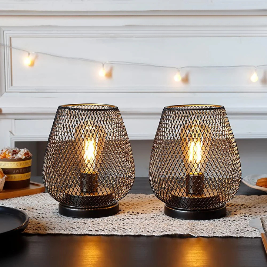 METALORA – Farol LED inalámbrico con diseño industrial de rejilla