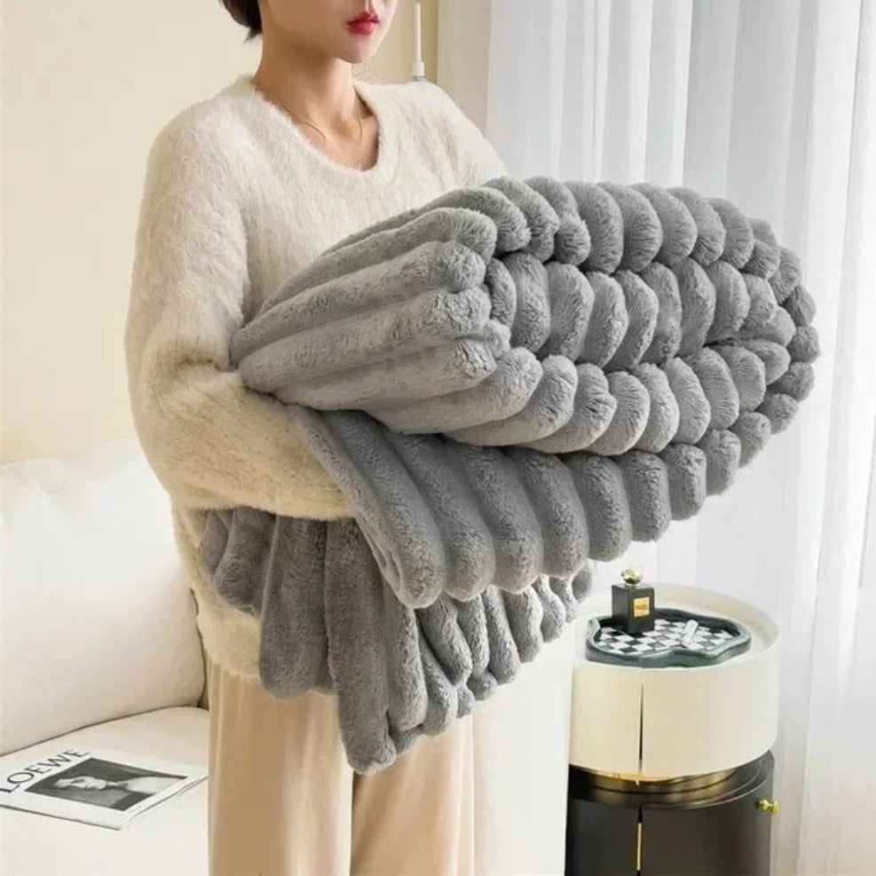 Variant image for Kuscheldecke Beige 150x200 cm Polyester für Alle Jahreszeiten-3