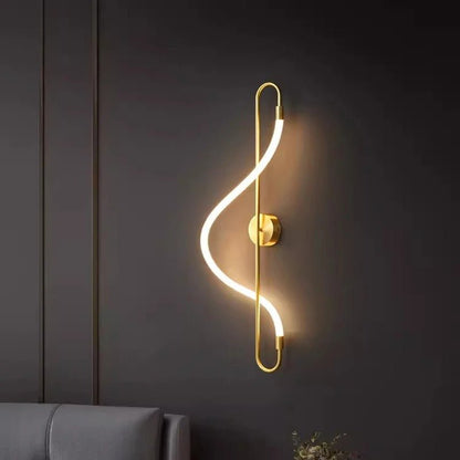 ALUGOLD – Lámpara de pared LED moderna de aluminio en dorado