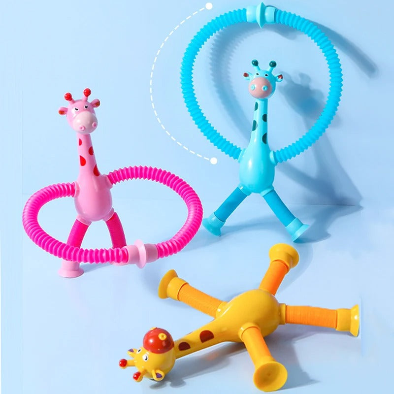 FlexiGiraffe – Dehnbares Saugnäpftassenspielzeug für kreative Kinder