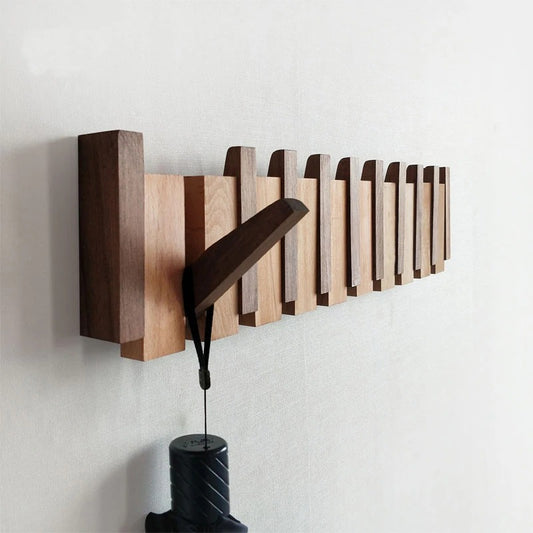 Gancho de pared de madera – Gancho plegable de madera para un orden con estilo