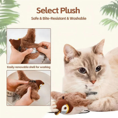 Interaktives Katzenspielzeug FlappyChase – Lebensechtes Design mit Geräuschen für Katzenunterhaltung-5