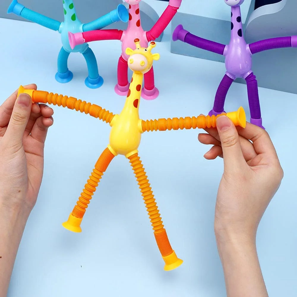 FlexiGiraffe – Dehnbares Saugnäpftassenspielzeug für kreative Kinder