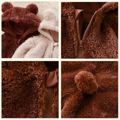 CozyCub Flanellen Romper – Flauschige winterstrampler voor baby's