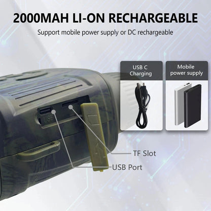NightPulse Binoculars- Night vision binoculars with 300 m range & recording function