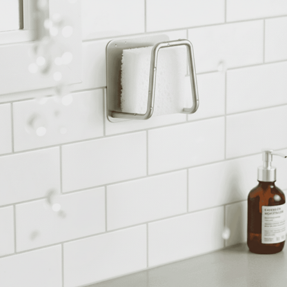 STEELSMART – Platzsparender Schwammhalter aus Edelstahl für Spülen