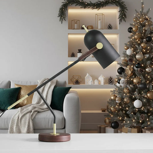 GLOVANCE – Moderne Metall-Tischlampe mit E27 LED für Lesen & Ambient Light