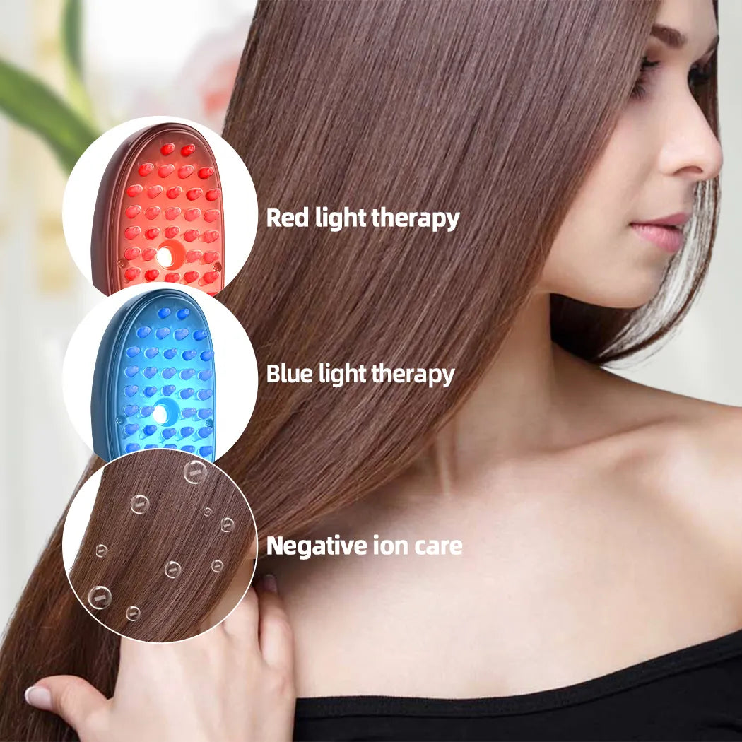 Multifunktionaler Haarkamm mit Lichttherapie - 5-in-1 Haarkamm für Gesundes Haar-5