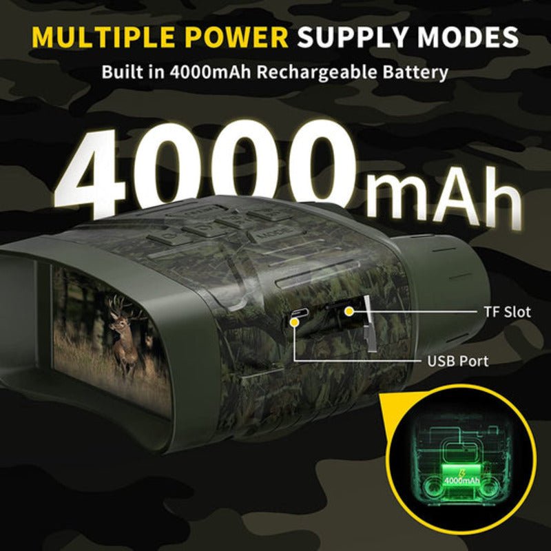 NOCTIVIEW – Jumelles de vision nocturne infrarouge numériques avec résolution 4K et caméra 36MP