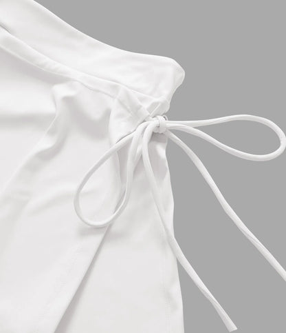 Softlyzero CoolTouch Skirt - Airy 2-in-1 mini skirt with pockets & tie belt