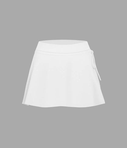 Softlyzero CoolTouch Skirt - Airy 2-in-1 mini skirt with pockets & tie belt