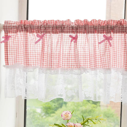 PLAIDELLA – Karierte Spitzen Halbfenster Vorhang