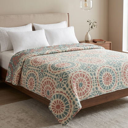 ARTELLA – Couette décorative matelassée à motif inspiré de la mosaïque