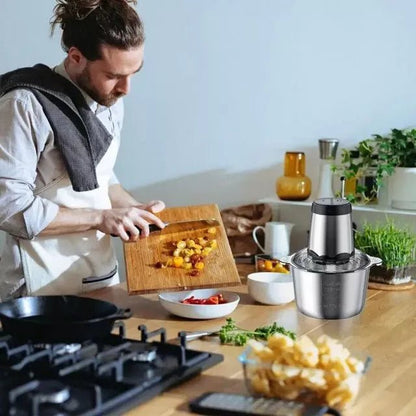 SLICONIQ – Tritatutto alimentare da 2L con motore da 300W e lame in acciaio inox 4D per risultati rapidi e uniformi