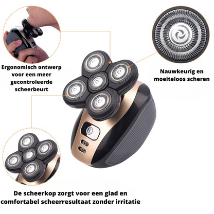SmoothTrim - Flexibler Trimmer Mit 5 Schwebenden Rasierköpfen & Vielseitigem Zubehör-5