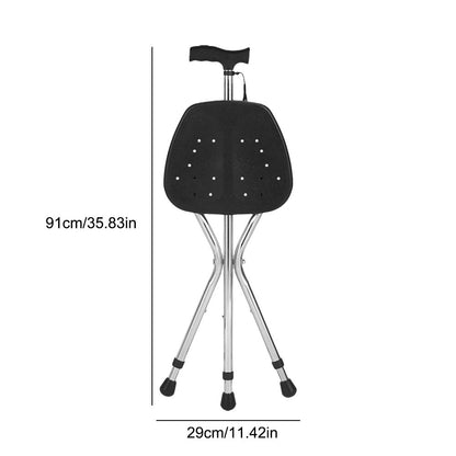 SEATWALK – Foldable walking stick with integrated seat for comfort on the go