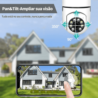 Intelligent security camera with 360° surveillance and WLAN function