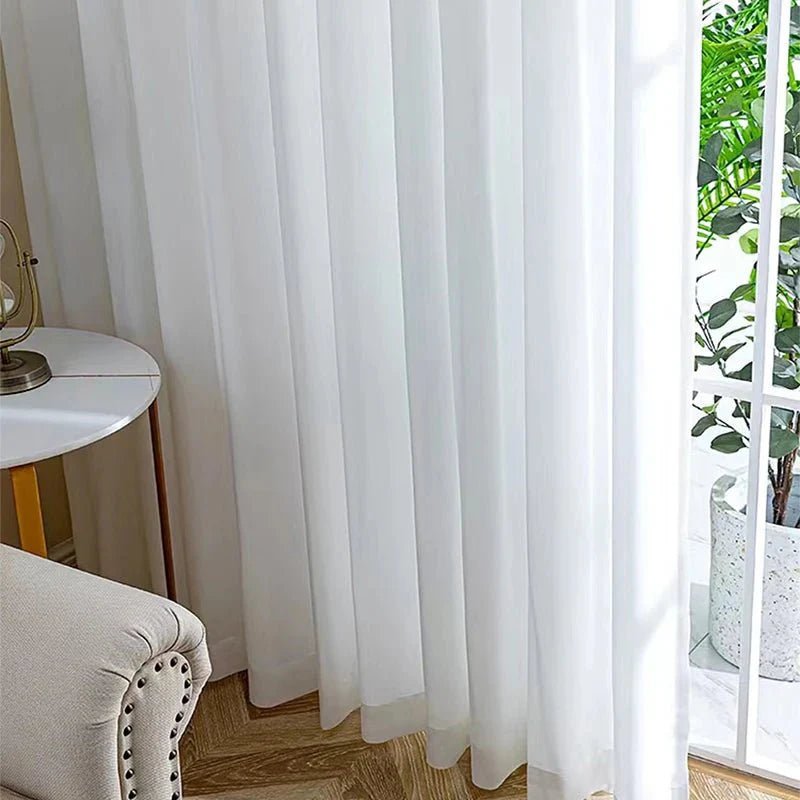 NOVELIA – Elegantes cortinas de tul para ventanas de sala de estar