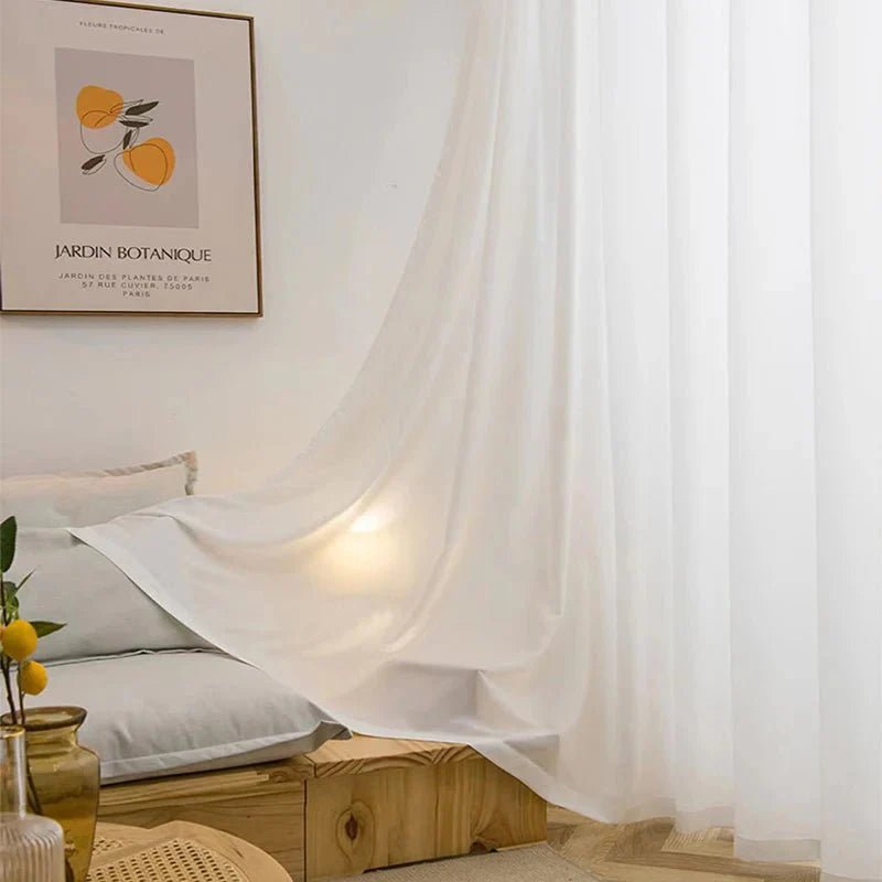NOVELIA – Elegantes cortinas de tul para ventanas de sala de estar