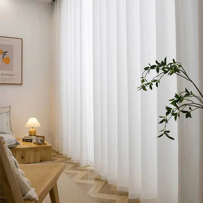 NOVELIA – Elegantes cortinas de tul para ventanas de sala de estar