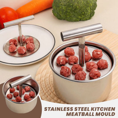 Edelstahl Fleischbällchenform – Ergonomische Küchenhilfe für gleichmäßige Fleischbällchen-2