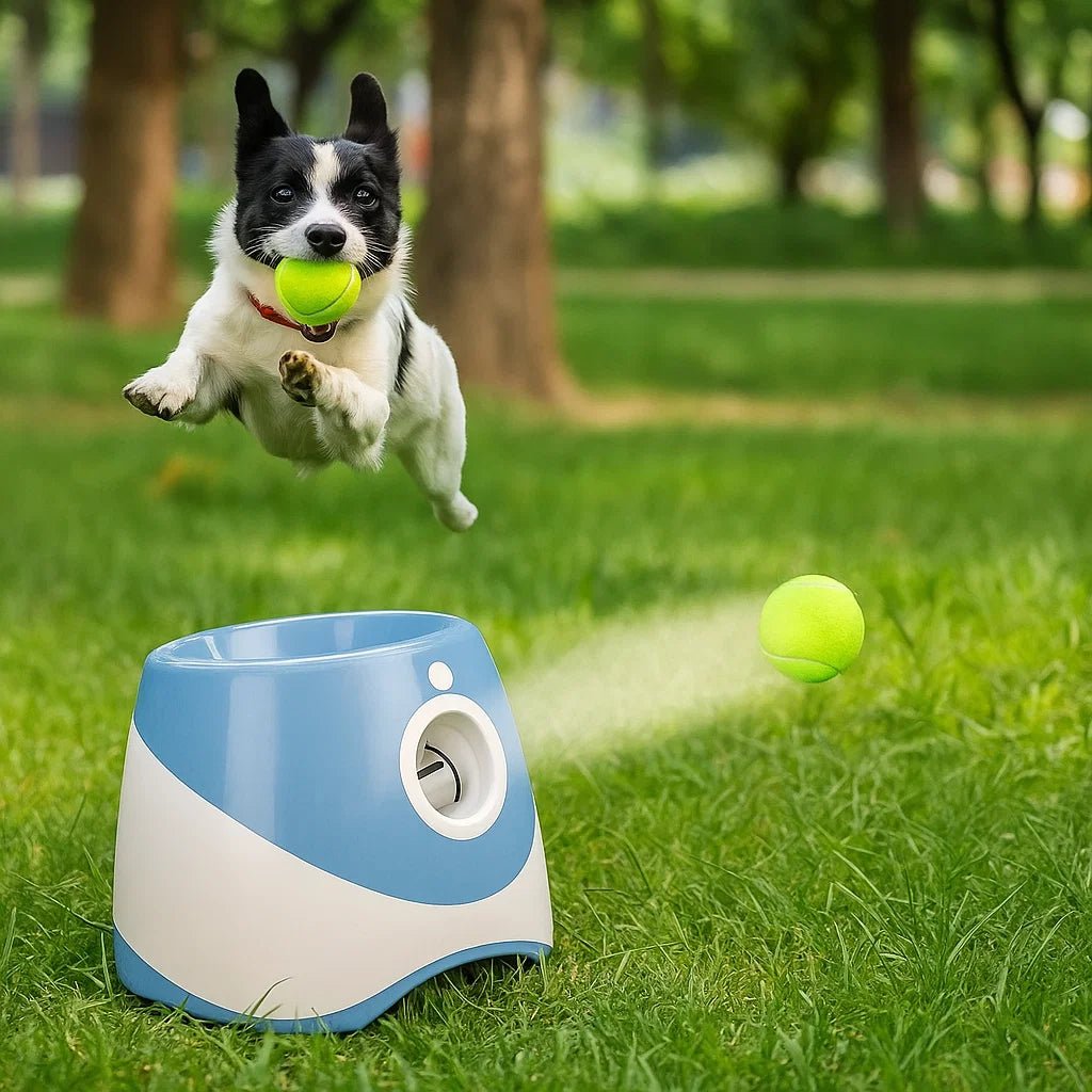PlayFetch Automatischer Ballwerfer – Wiederaufladbares Hundespielzeug