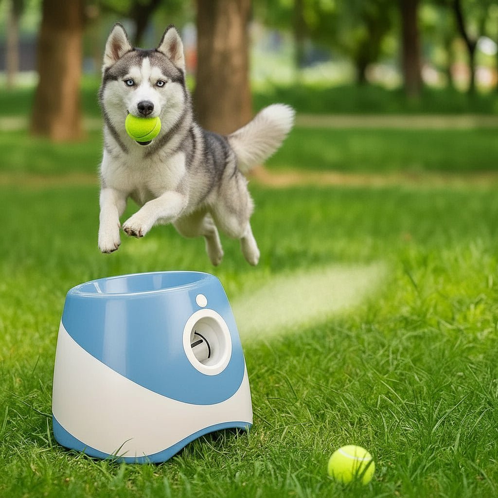 PlayFetch Automatischer Ballwerfer – Wiederaufladbares Hundespielzeug