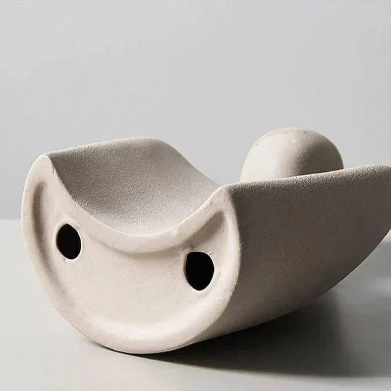LOVENZA – Sculptures abstraites en céramique au design harmonieux en duo