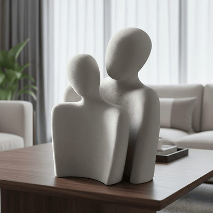 LOVENZA – Sculptures abstraites en céramique au design harmonieux en duo