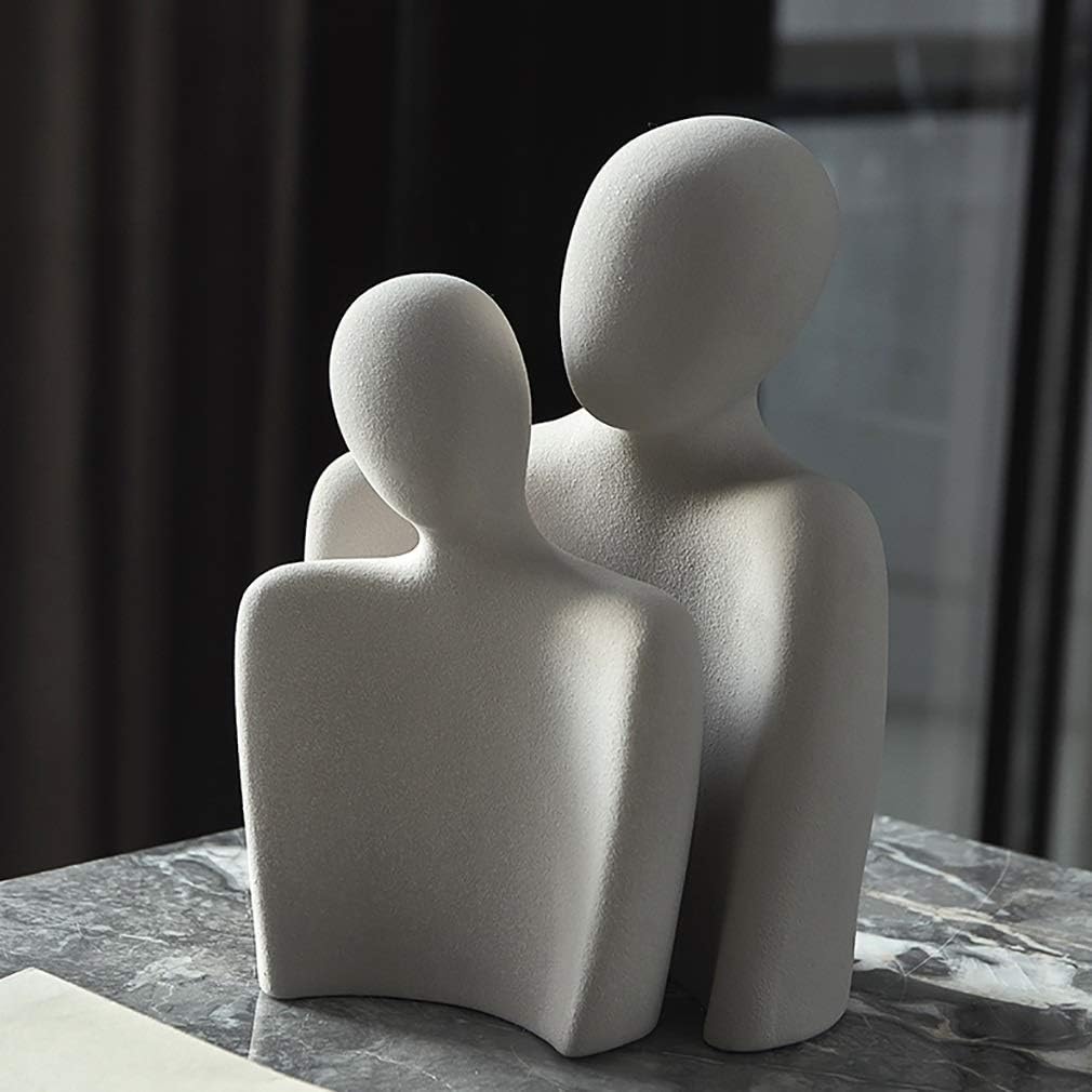 LOVENZA – Sculptures abstraites en céramique au design harmonieux en duo