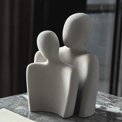 LOVENZA – Sculptures abstraites en céramique au design harmonieux en duo