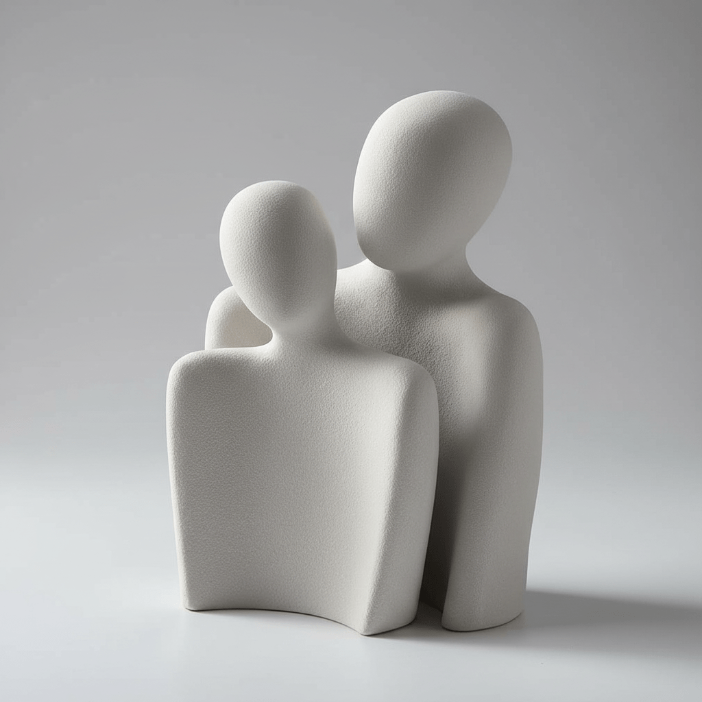 LOVENZA – Sculptures abstraites en céramique au design harmonieux en duo