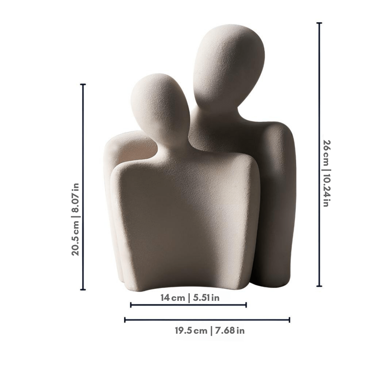 LOVENZA – Sculptures abstraites en céramique au design harmonieux en duo