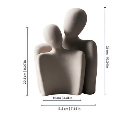 LOVENZA – Sculptures abstraites en céramique au design harmonieux en duo