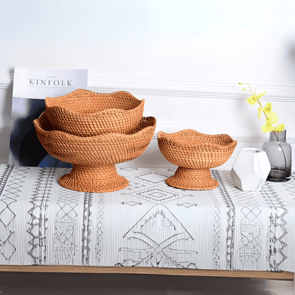 ORGANICBASK – Cesto per frutta in rattan fatto a mano con aspetto naturale