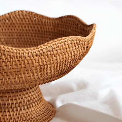 ORGANICBASK – Cesto per frutta in rattan fatto a mano con aspetto naturale