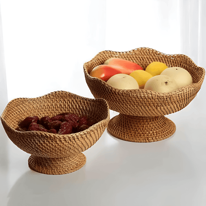 ORGANICBASK – Cesto per frutta in rattan fatto a mano con aspetto naturale