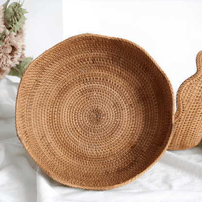 ORGANICBASK – Cesto per frutta in rattan fatto a mano con aspetto naturale