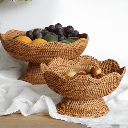 ORGANICBASK – Cesto per frutta in rattan fatto a mano con aspetto naturale