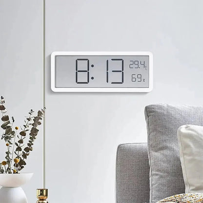 TEMPOTIX – Horloge murale LED digitale avec affichage clair de l'heure et de la température