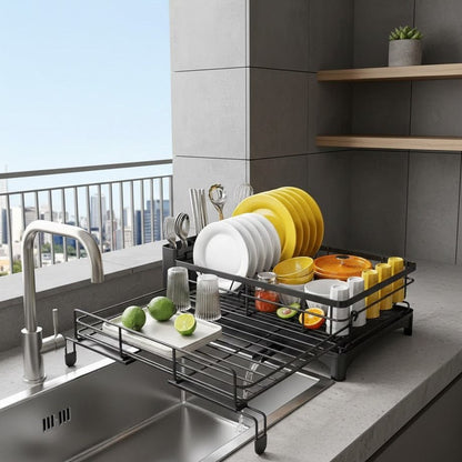 DRAINFLOW – Grand égouttoir à vaisselle avec bac d'égouttage