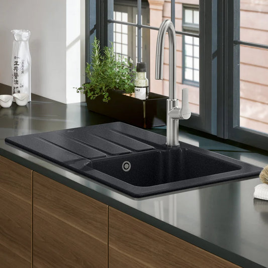 Architectura 50 ceramic washbasin - Robust & elegant in chromite for every bathroom