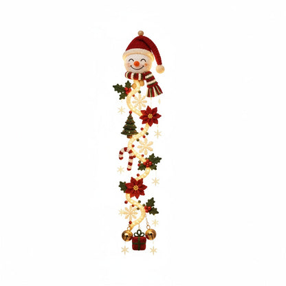 NOELVYN – Décoration de Noël lumineuse pour la porte avec lumières en spirale