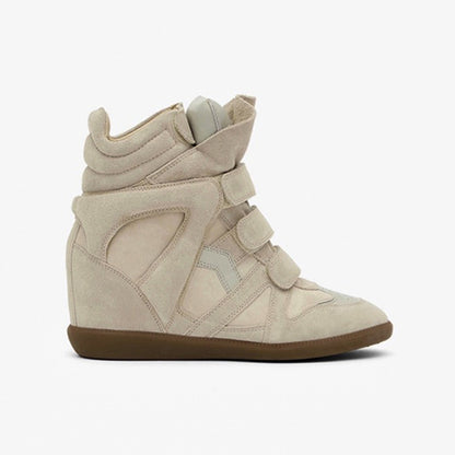 VELORIA – Baskets montantes pour femme avec talon compensé dissimulé