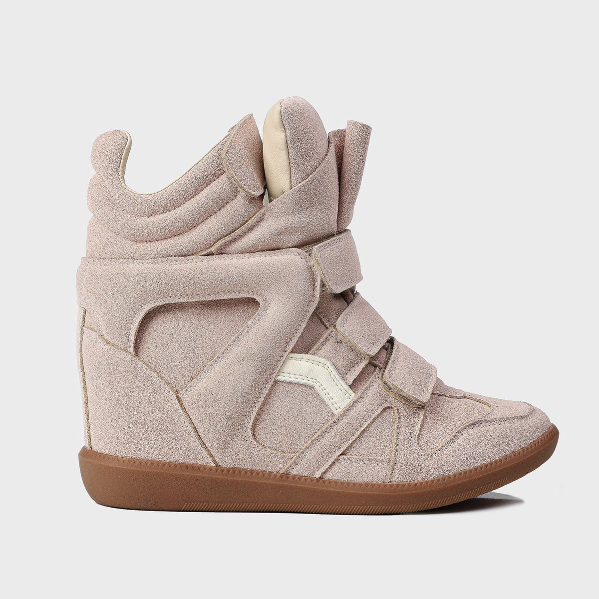 VELORIA – Baskets montantes pour femme avec talon compensé dissimulé
